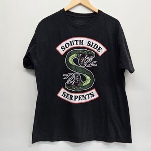 Riverdale South Side Serpents Graphic T-Shirt Black Warner Bros Men's Tshirt